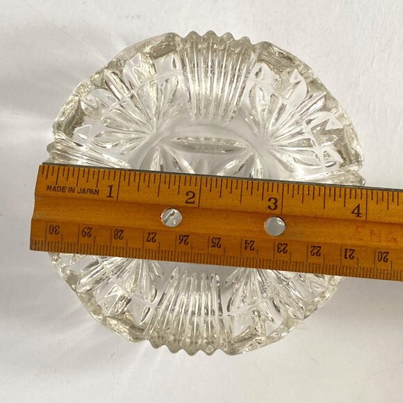 1960s Federal Glass Ashtray Clear Pressed Glass Georgetown Pattern 4in Diameter - Picture 6 of 11